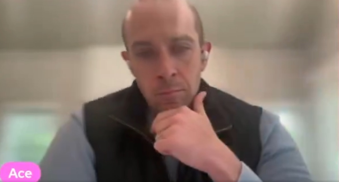 Ace on a public video call